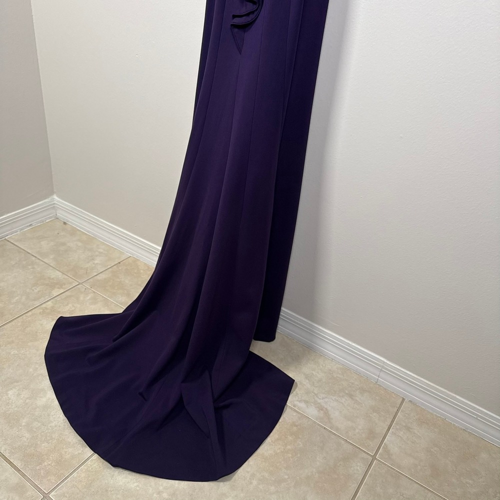 Jovani Gown Women 4 Purple Open Back Halter Neck Formal Dress Style 37592 - Picture 10 of 16